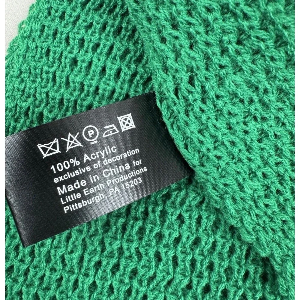 Little Earth Oregon Ducks Scarf Unisex OS Green Waffle Knit Embroidered Logo